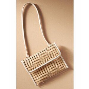 *NWT* Bembien Lartia / Lara Leather Rattan Clutch w Removable Strap